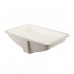 DAX Ceramic Square Single Bowl Undermount Bathroom Sink  Ivory Finish  21-1/2 x 15-3/8 x 8-1/4 Inches (BSN-202G-I) - B07DWBB7V4